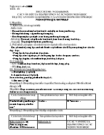 Giáo án GDCD 6 - Tiết 18: Thực hành ngoại khó