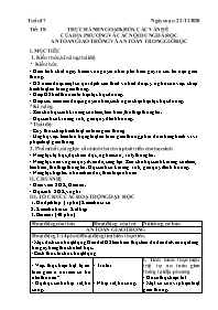 Giáo án GDCD 6 - Tiết 18: Thực hành ngoại khó