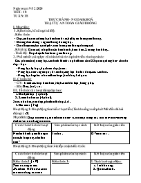 Giáo án GDCD 6 - Tiết 18: Thực hành, ngoại kh