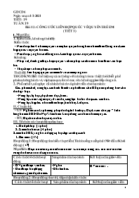 Giáo án GDCD 6 - Tiết 19, Bài 12: Công ước li