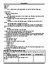 Giáo án GDCD 6 - Tiết 20, Bài 12: Công ước li