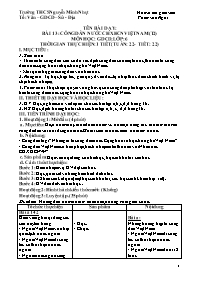 Giáo án GDCD 6 - Tiết 22, Bài 13: Công dân nư