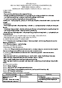 Giáo án GDCD 6 - Tiết 24, Bài 14: Thực hiện t