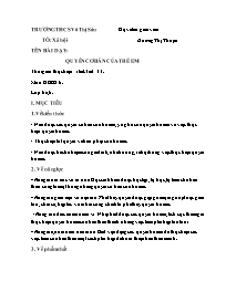 Giáo án GDCD 6 - Tiết 33, Bài: Quyền cơ bản c