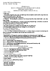 Giáo án GDCD 6 - Tuần 22, Bài 13: Công dân nư