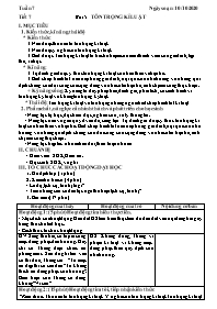 Giáo án GDCD 6 - Tuần 7, Bài 5: Tôn trọng kỉ