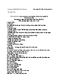 Giáo án Giáo dục địa phương 6 - Tuần 15+16 -