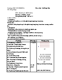 Giáo án Giáo dục thể chất 6 - Tuần 27 - Mã Đồ