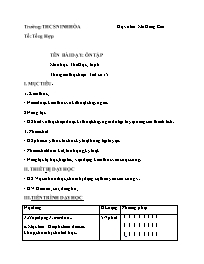 Giáo án Giáo dục thể chất 6 - Tuần 8 - Năm họ