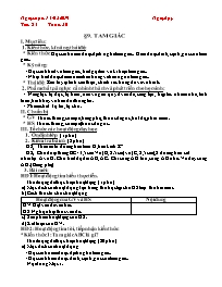 Giáo án Hình học 6 - Tiết 54, Bài 9: Tam giác