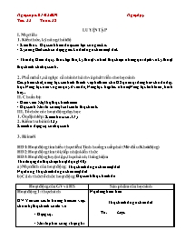 Giáo án Hình học 6 - Tuần 28, Tiết 23: Luyện