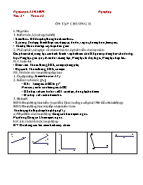 Giáo án Hình học 6 - Tuần 32, Tiết 27: Ôn tập