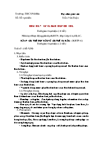 Giáo án Khoa học tự nhiên 6 (Chân trời sáng t