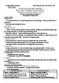 Giáo án Khoa học tự nhiên 6 (Chân trời sáng t