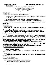 Giáo án Khoa học tự nhiên 6 (Chân trời sáng t