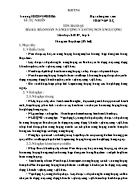 Giáo án Khoa học tự nhiên 6 (Chân trời sáng t