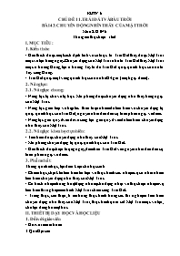 Giáo án Khoa học tự nhiên 6 (Chân trời sáng t