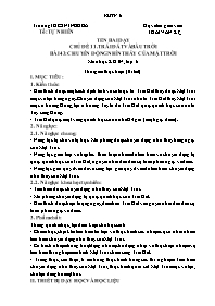 Giáo án Khoa học tự nhiên 6 (Chân trời sáng t