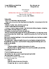 Giáo án Lịch sử 6 - Tiết 19-21, Bài: Thời kì 