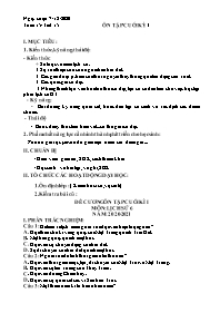 Giáo án Lịch sử 6 - Tuần 15: Ôn tập cuối kì I