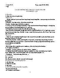 Giáo án Lịch sử 6 - Tuần 19-25, Chủ đề: Thời 