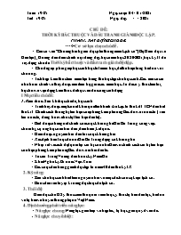 Giáo án Lịch sử 6 - Tuần 19-25 - Năm học 2020