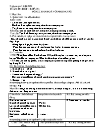 Giáo án môn GDCD6 - Tiết 11, Bài 8: Sống chan