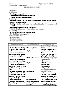 Giáo án Nâng cao Ngữ văn 6 - Chuyên đề 1: Bài