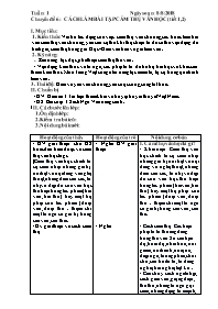 Giáo án Nâng cao Ngữ văn 6 - Chuyên đề 6: Các