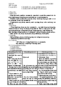 Giáo án Nâng cao Ngữ văn 6 - Tuần 19, Chuyên