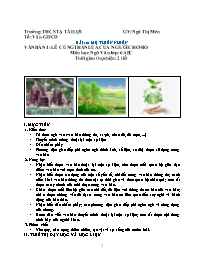 Giáo án Ngữ văn 6 (Chân trời sáng tạo) - Bài 