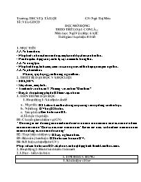 Giáo án Ngữ văn 6 (Chân trời sáng tạo) - Tuần