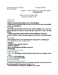 Giáo án Ngữ văn 6 (Chân trời sáng tạo) - Tuần