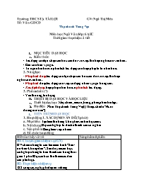 Giáo án Ngữ văn 6 (Chân trời sáng tạo) - Tuần