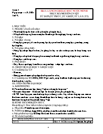 Giáo án Ngữ văn 6 (Chân trời sáng tạo) - Tuần