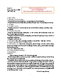 Giáo án Ngữ văn 6 (Chân trời sáng tạo) - Tuần