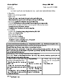 Giáo án Ngữ văn 6 - Tuần 11, Tiết 41+42: Luyệ