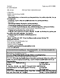 Giáo án Ngữ văn 6 - Tuần 11, Tiết 45-48 - Năm