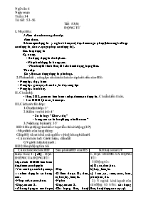 Giáo án Ngữ văn 6 - Tuần 14, Tiết 53-56 - Năm