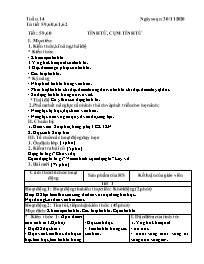 Giáo án Ngữ văn 6 - Tuần 14, Tiết 59-62 - Năm