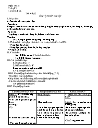 Giáo án Ngữ văn 6 - Tuần 15, Tiết 61-66 - Năm
