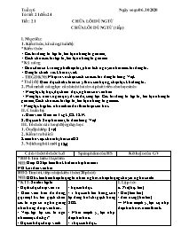 Giáo án Ngữ văn 6 - Tuần 6 - Năm học 2020-202