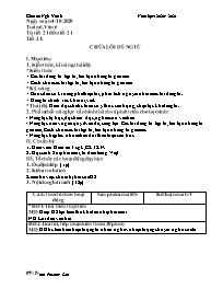 Giáo án Ngữ văn 6 - Tuần 6, Tiết 21-24 - Năm