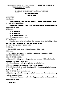 Giáo án Sinh học 6 - Bài 42: Lớp 2 lá mầm và