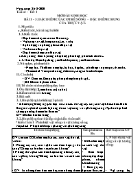 Giáo án Sinh học 6 - Tuần 1 - Năm học 2020-20
