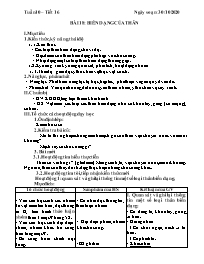 Giáo án Sinh học 6 - Tuần 10 - Năm học 2020-2