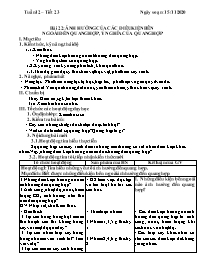 Giáo án Sinh học 6 - Tuần 12 - Năm học 2020-2