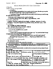Giáo án Sinh học 6 - Tuần 13 - Năm học 2020-2