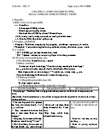 Giáo án Sinh học 6 - Tuần 14 - Năm học 2020-2