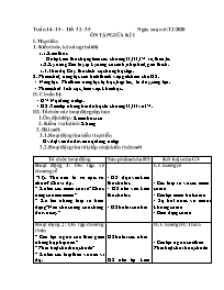 Giáo án Sinh học 6 - Tuần 14+15 - Năm học 202